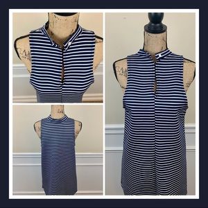 Tres Bien | Striped Navy & White Dress | Large